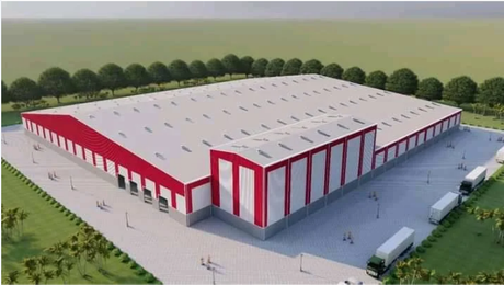 Pre-Engineered Steel Structure Warehouse Industrial Ceramics Factory Plant