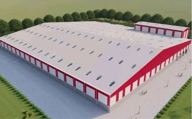 Pre-Engineered Steel Structure Warehouse Industrial Ceramics Factory Plant